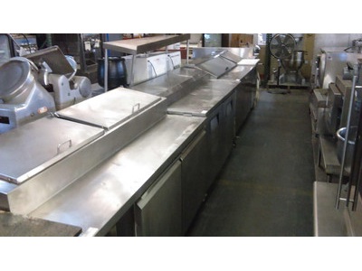 large selection of make lines prep table