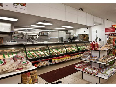 36 ft deli & meat case run curve glass 