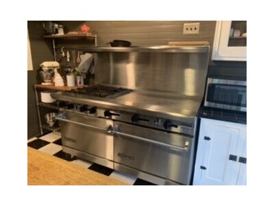American range double stove with griddle