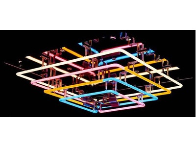 Beautiful New Mirrored Neon Chandelier