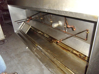 4ftx12ft hood with extiniguishing system