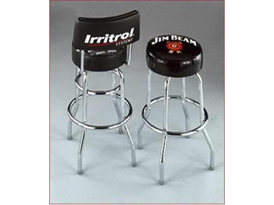Logo Chrome Retro Swivel Bar Stools 