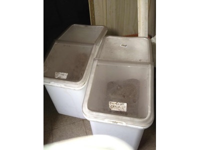 White Plastic Ingredient Bin