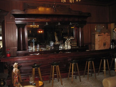 Large 17 Antique Bar & Back Bar (2 pc) 