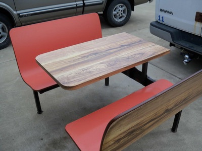 14-1 pc. orange booth/oak tabletop units