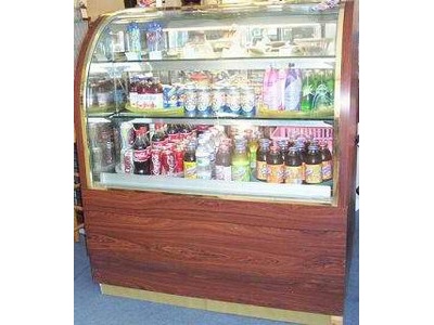 Curved Glass Front Display Case