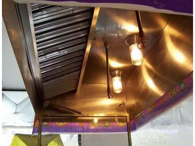 56 Island Hood Complete W/ Glass Side